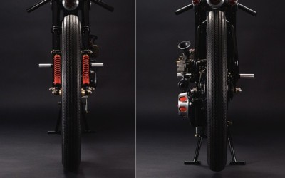 Custom Honda P25 surveillance camera motorcycle